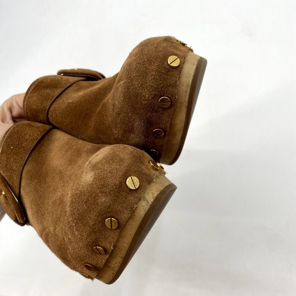 Veronica Beard Dacey Tan Suede Mule Clogs - Picture 11 of 12